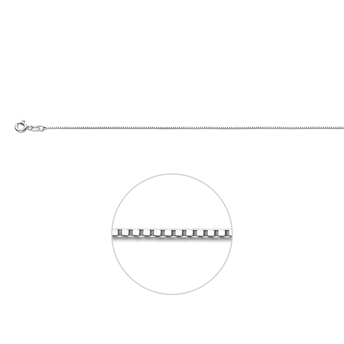 Zilveren lengtecollier - Venetiaans 0.8mm