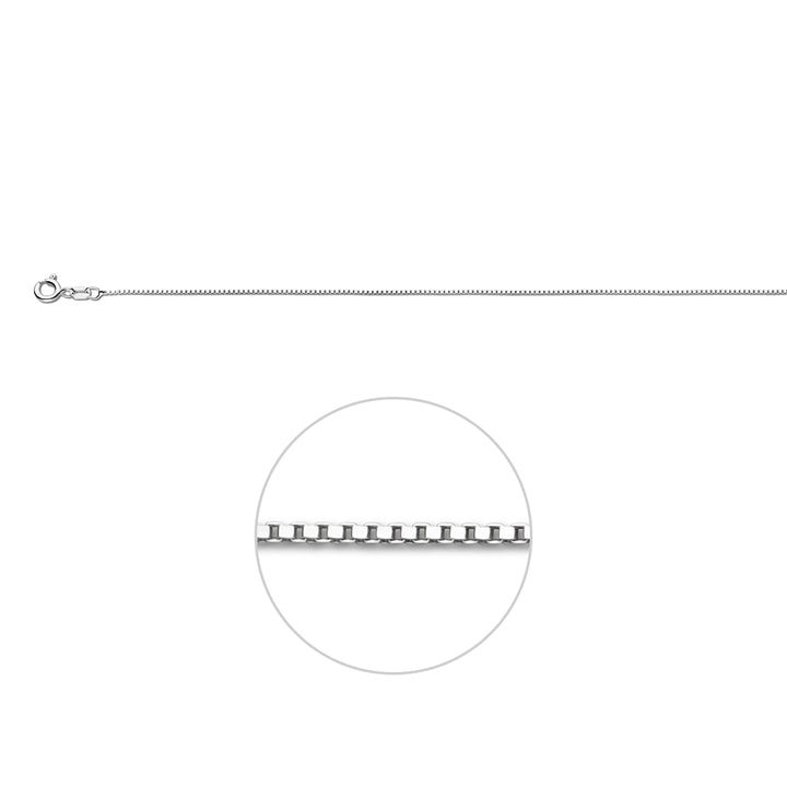 Zilveren lengtecollier - Venetiaans 0.8mm
