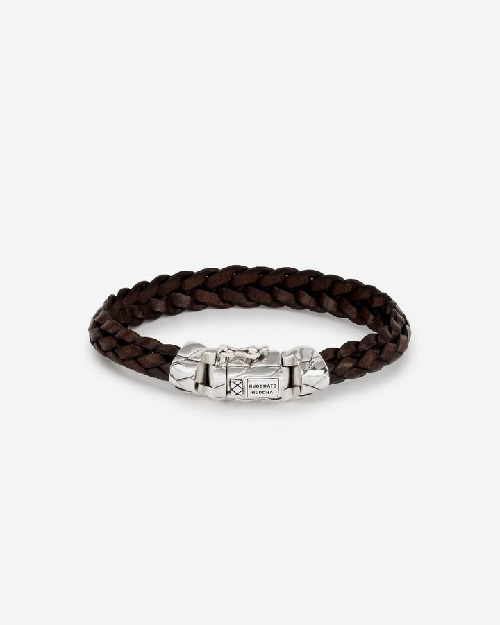 BUDDHATOBUDDHA - Armband Mangky small leer bruin | E+