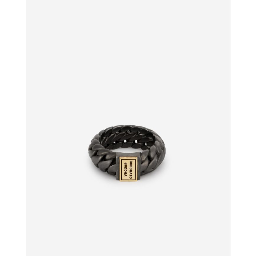 Buddhatobuddha - Ring Ben Small Zwart Rhodium Goud 14kt | 21