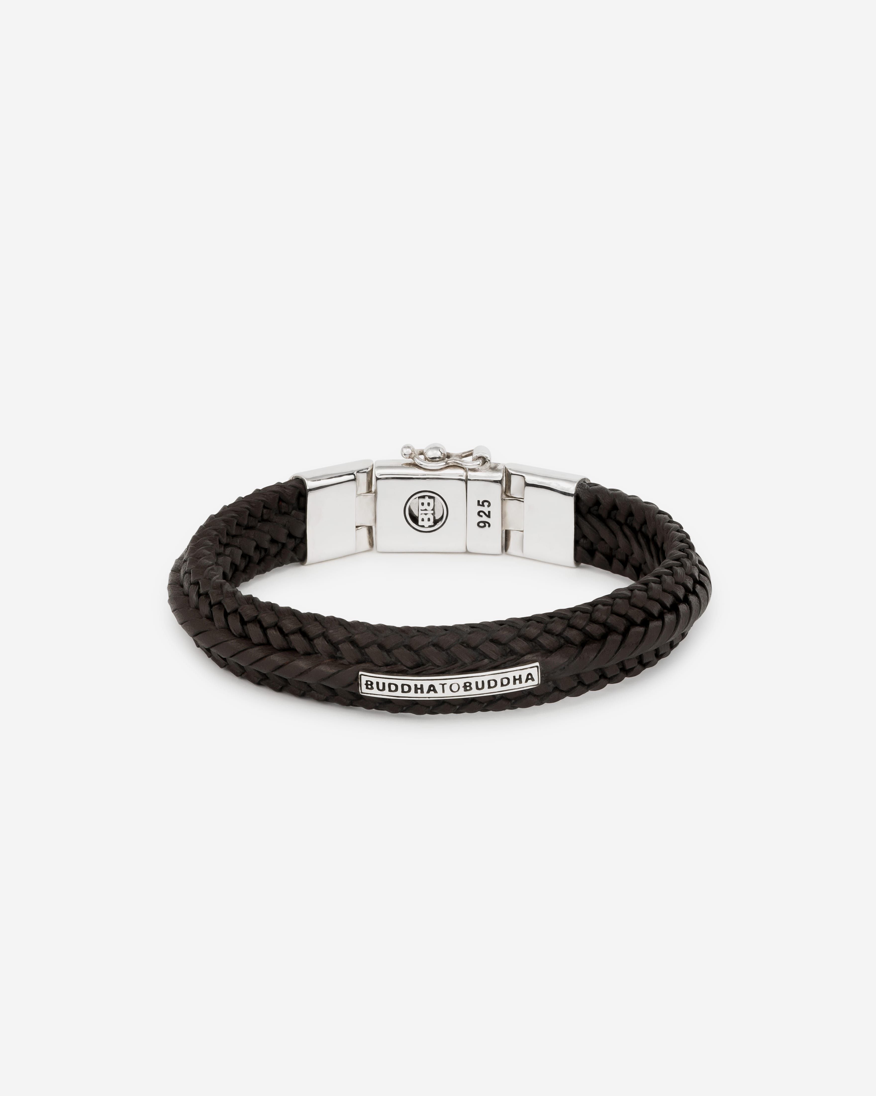 BUDDHATOBUDDHA - Armband Nurul small leer bruin | E