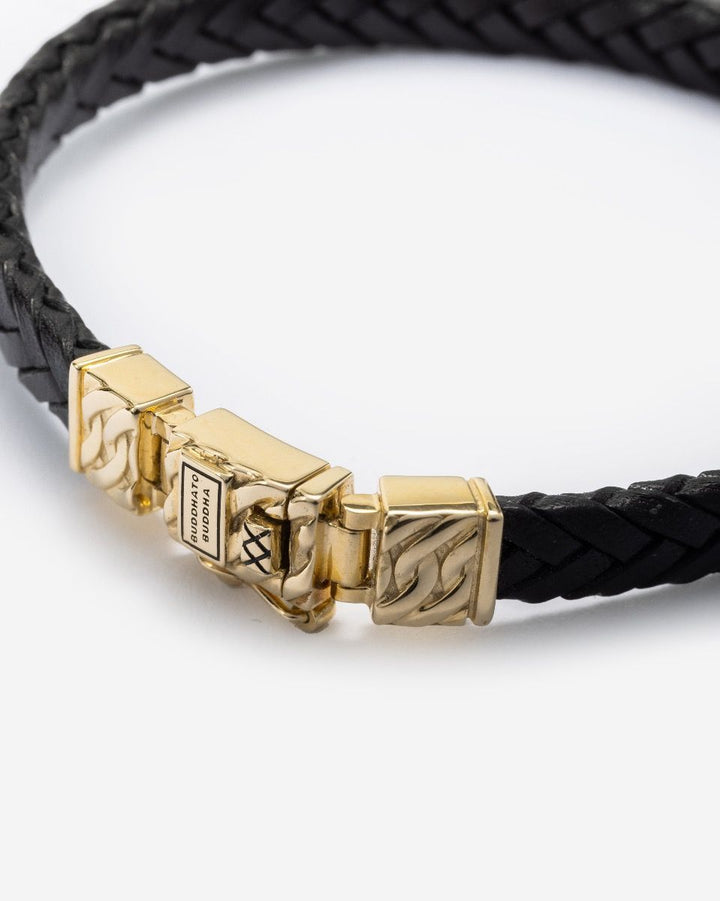 BTB - ARMBAND CHAIN LEER GOUD 14KT | E