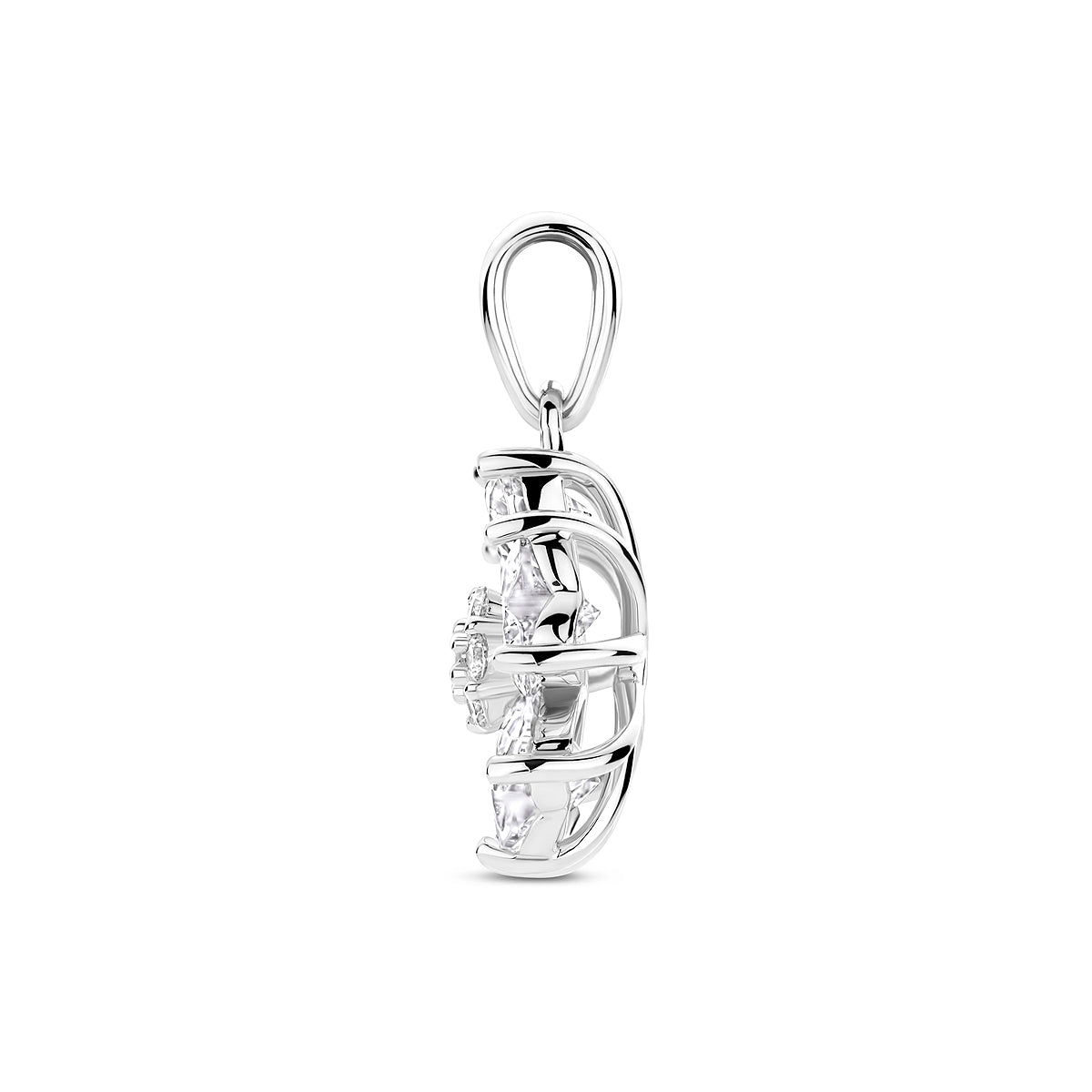Zilveren hanger zirkonia | 20x13.5mm