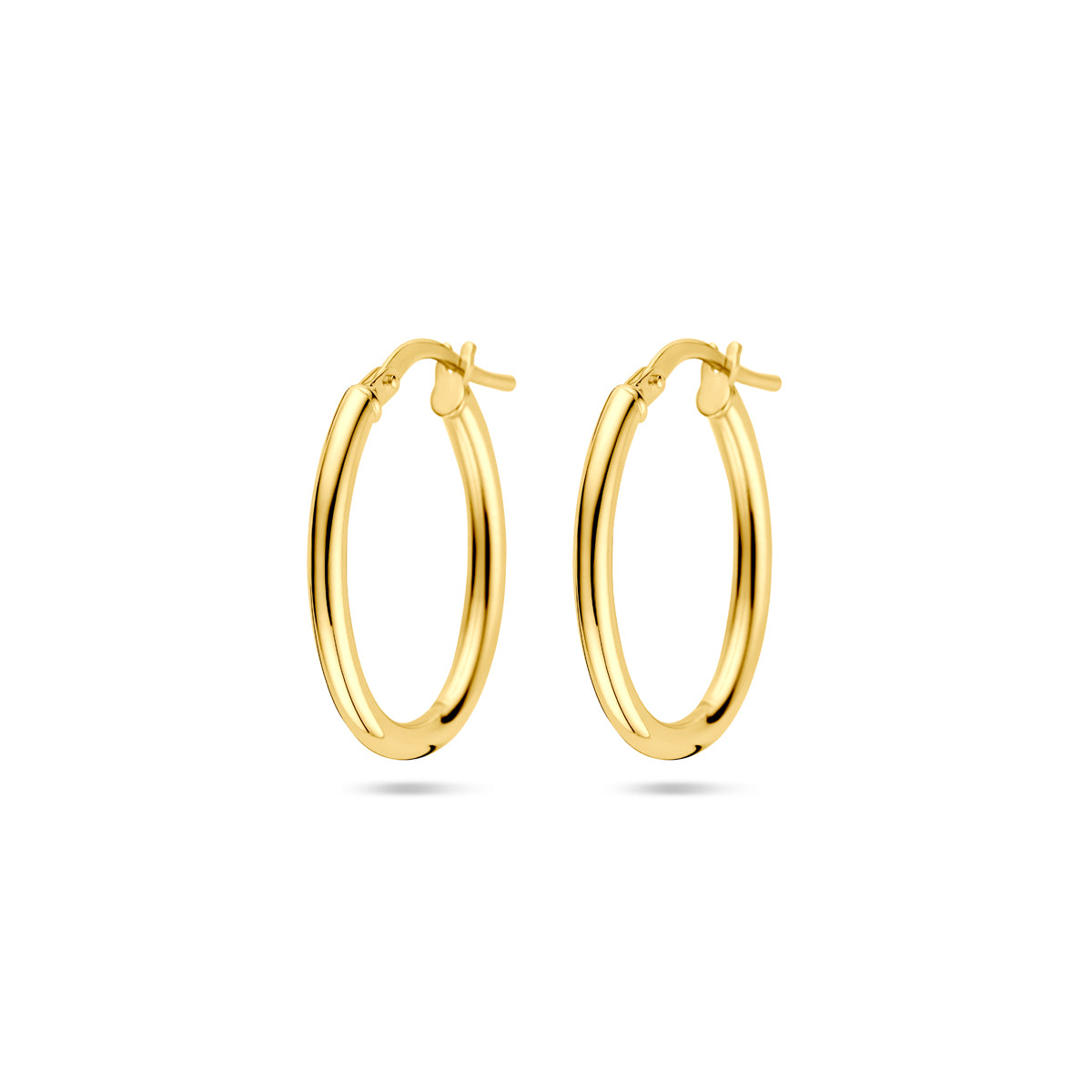 Silgold oorringen ovaal ronde buis | 23*2mm