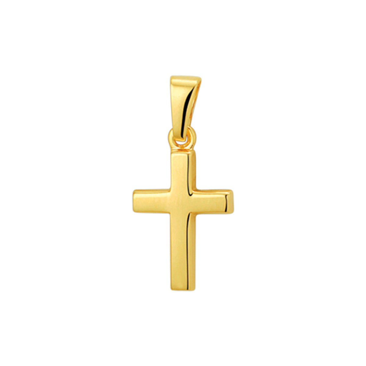 14krt geelgouden hanger kruis 12.5x9mm
