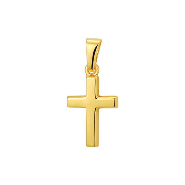 14krt geelgouden hanger kruis 12.5x9mm