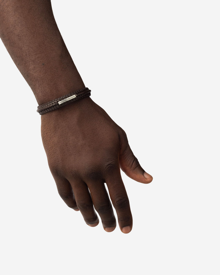 BUDDHATOBUDDHA - Armband Nurul small leer bruin | E