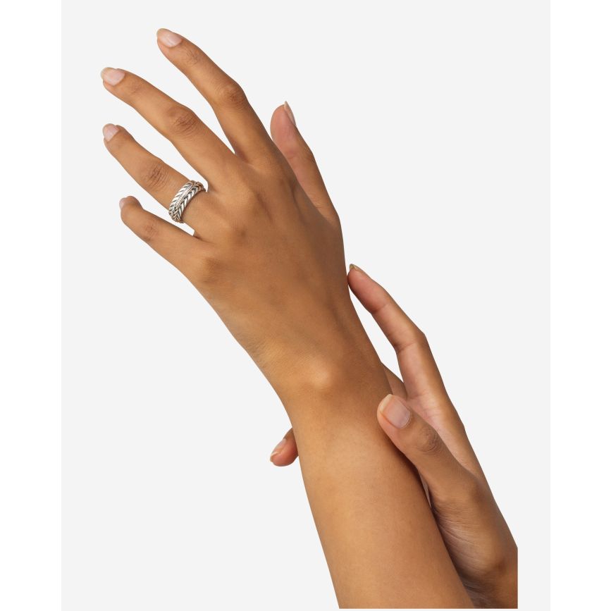 Buddhatobuddha - Ring Nurul/Ellen Mix Zilver  | 17,5