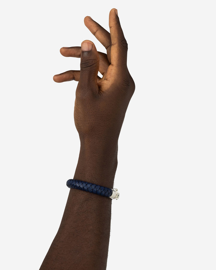 BUDDHATOBUDDHA - Armband Ben Leather navy | E