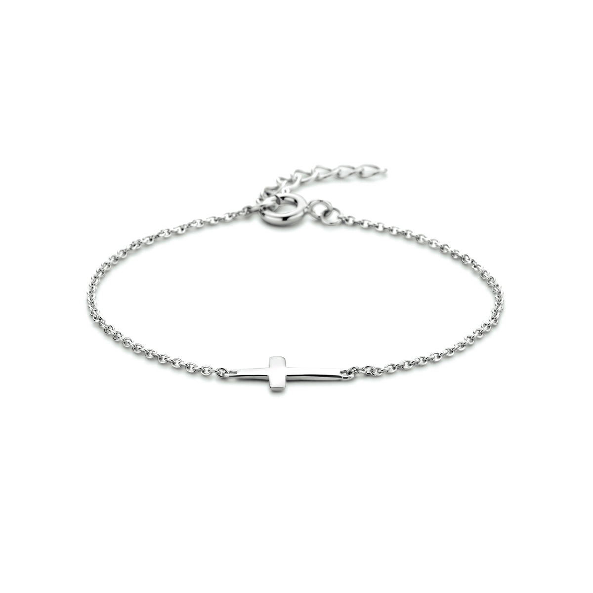 Zilveren armband kruis 7,7mm | 15,5-18cm