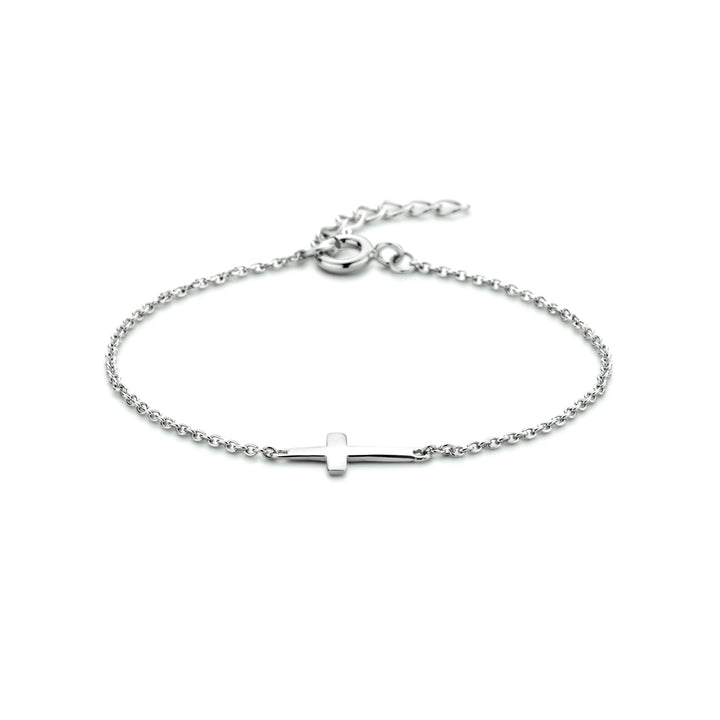 Zilveren armband kruis 7,7mm | 15,5-18cm