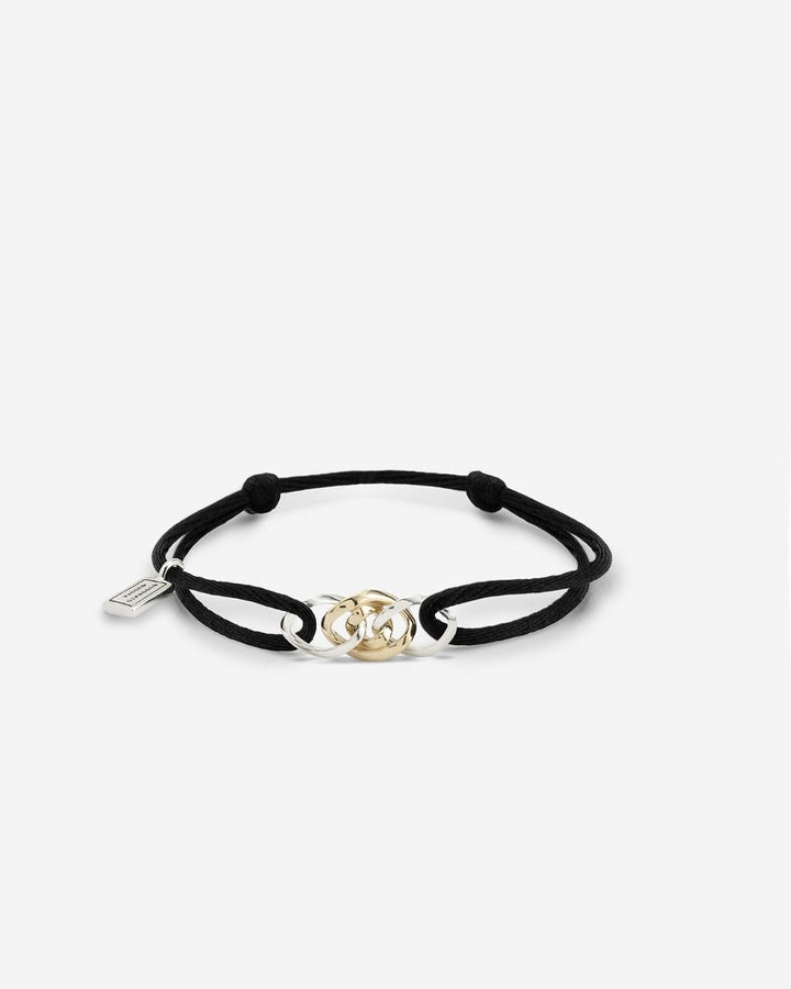 BUDDHATOBUDDHA - Armband Nathalie bicolor koord zwart | M