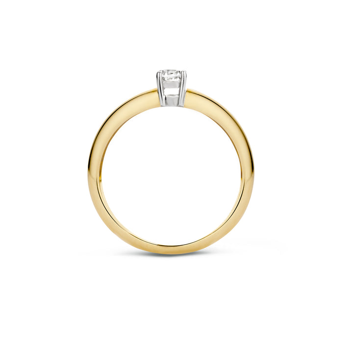 Blush Ring 1067BZI -  Geel en Wit Goud (14k) met Zirkonia