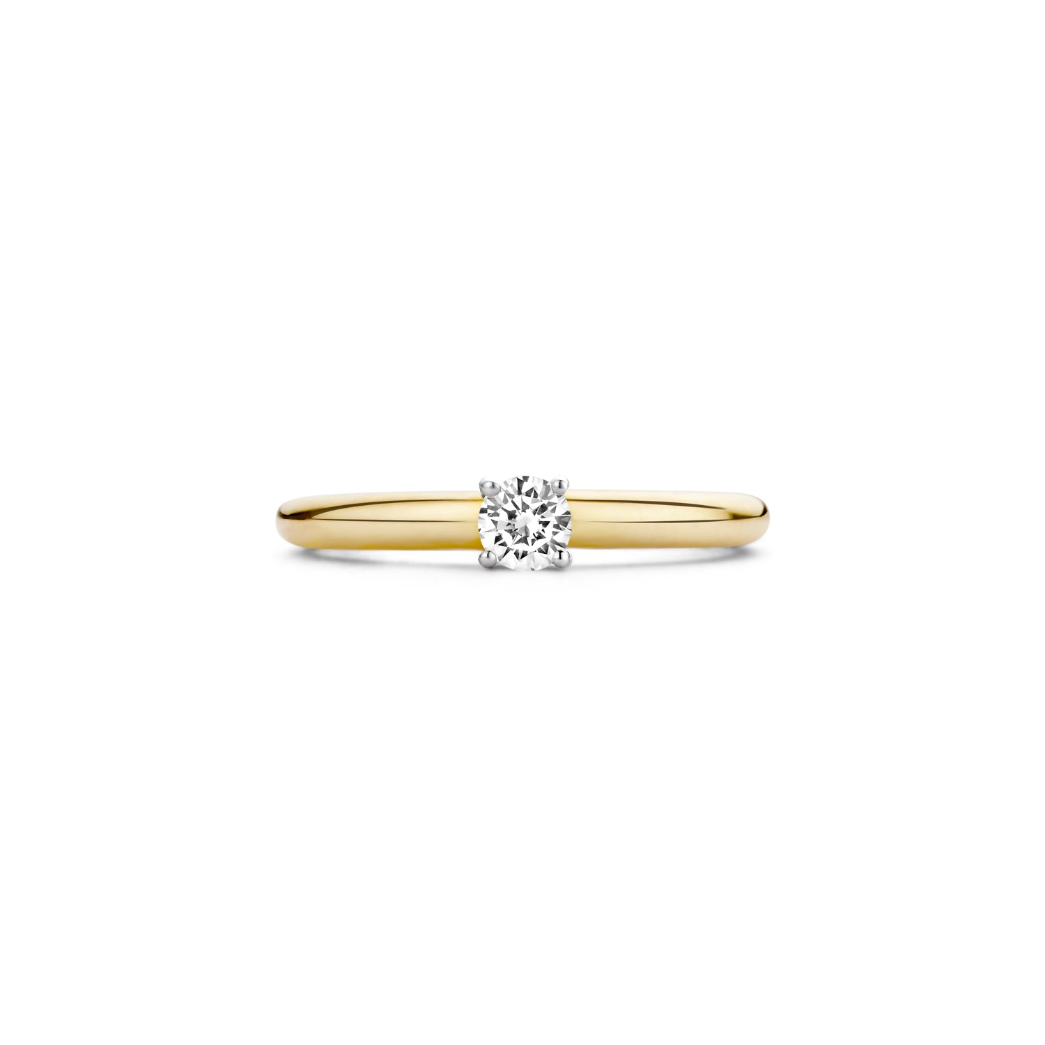 Blush Ring 1067BZI -  Geel en Wit Goud (14k) met Zirkonia