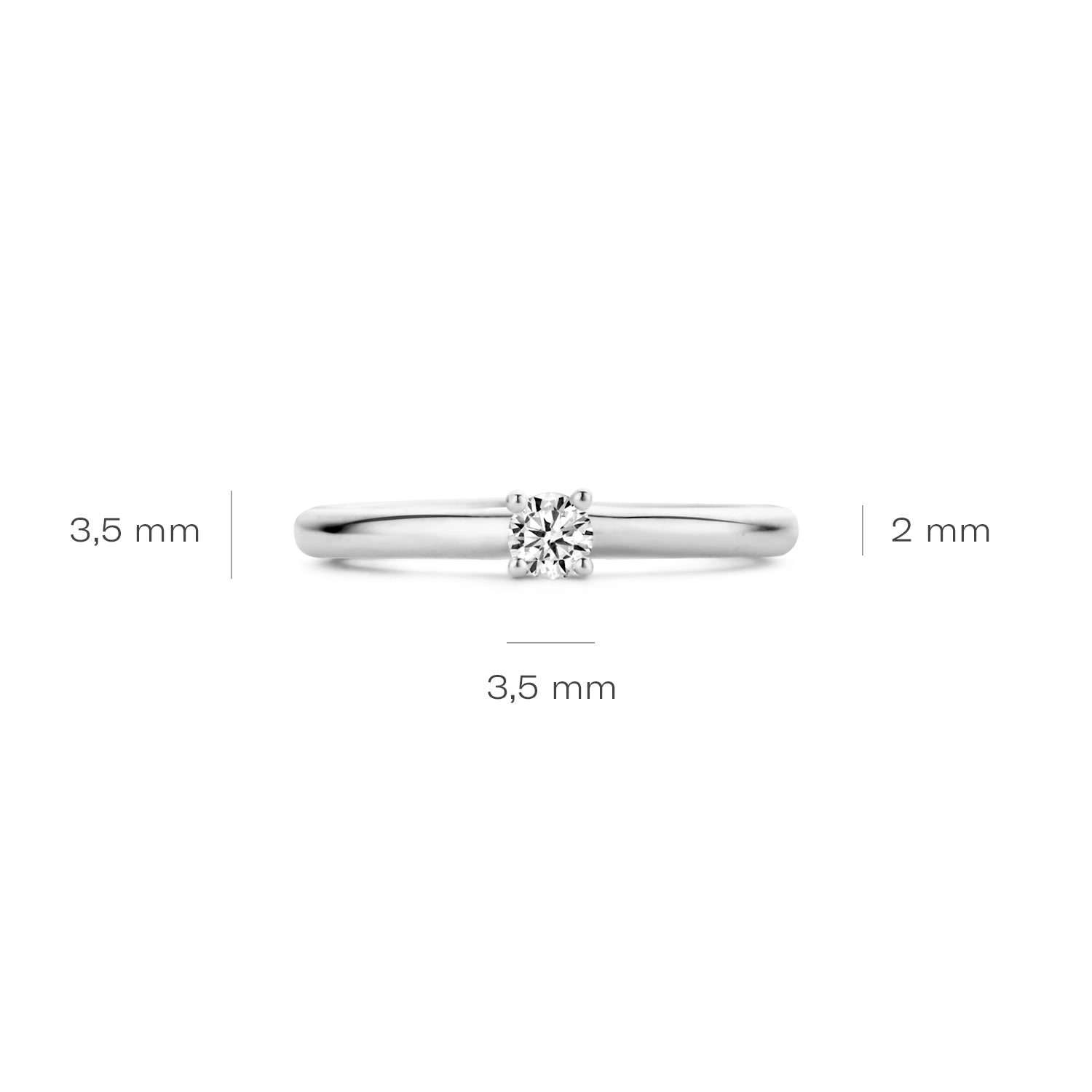 Blush Ring 1112WZI -  Wit Goud (14k) met Zirkonia