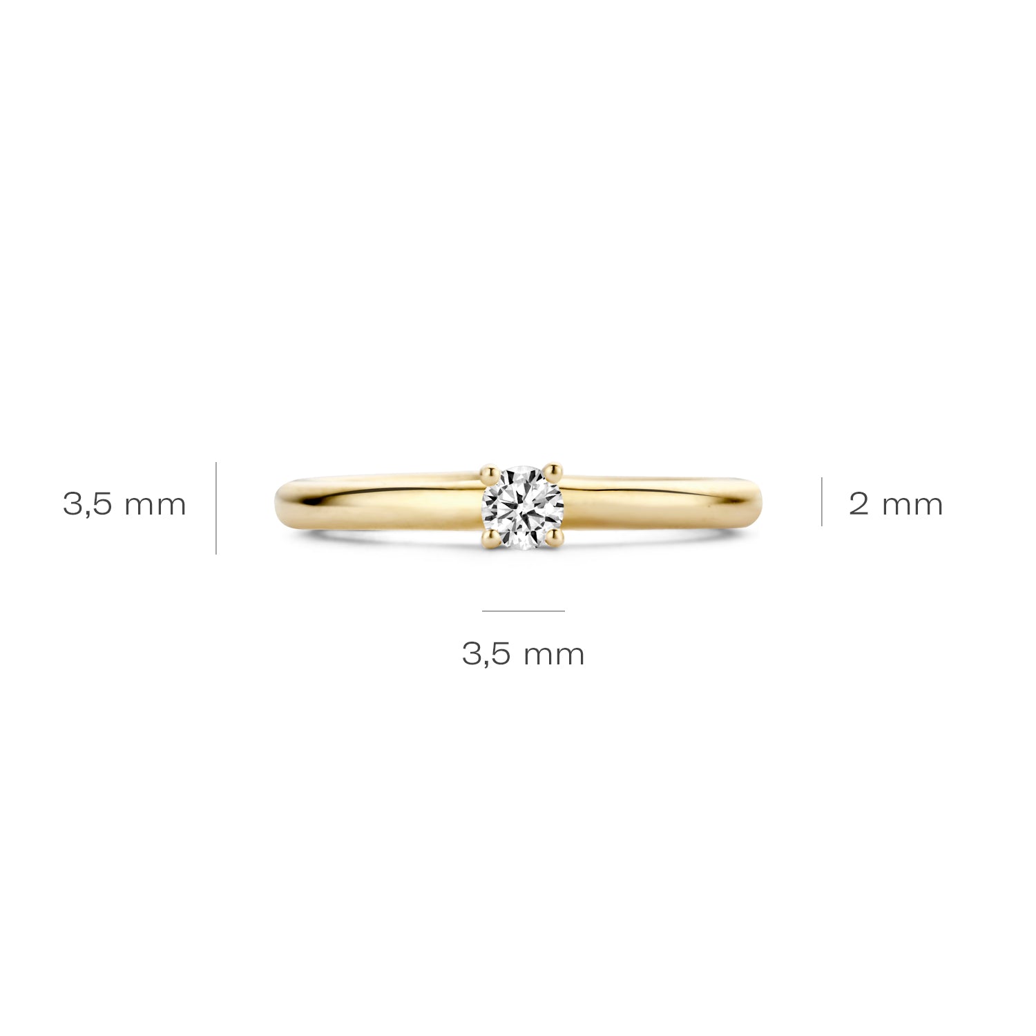 Blush Ring 1112YZI -  Geel Goud (14k) met Zirkonia