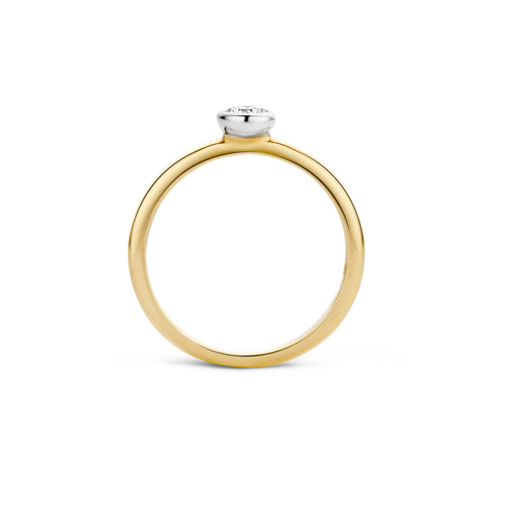 Blush Ring 1124BZI -  Geel en Wit Goud (14k) met Zirkonia