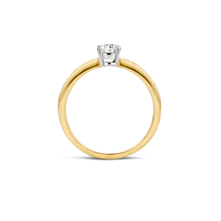 Blush Ring 1126BZI -  Geel en Wit Goud (14k) met Zirkonia