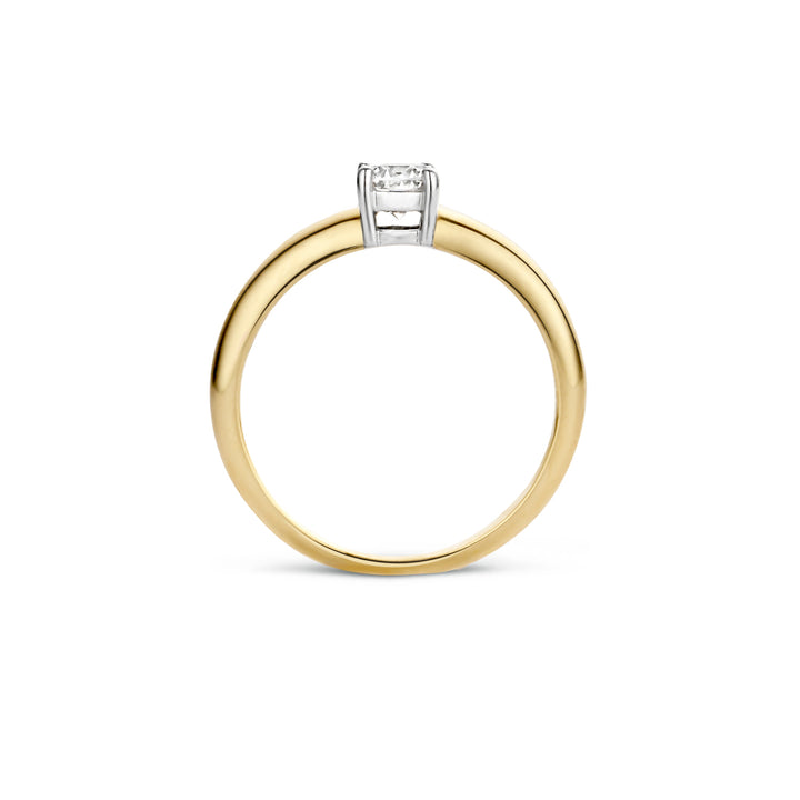 Blush Ring 1129BZI -  Geel en Wit Goud (14k) met Zirkonia