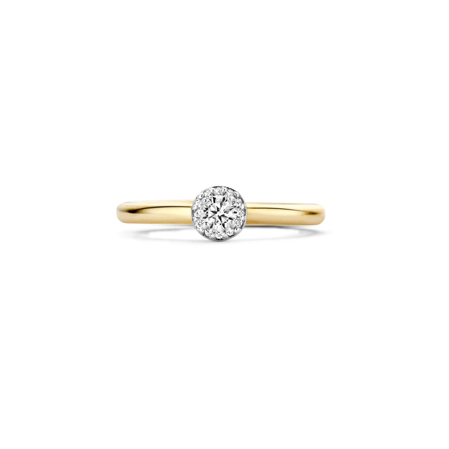 Blush Ring 1131BZI -  Geel en Wit Goud (14k) met Zirkonia