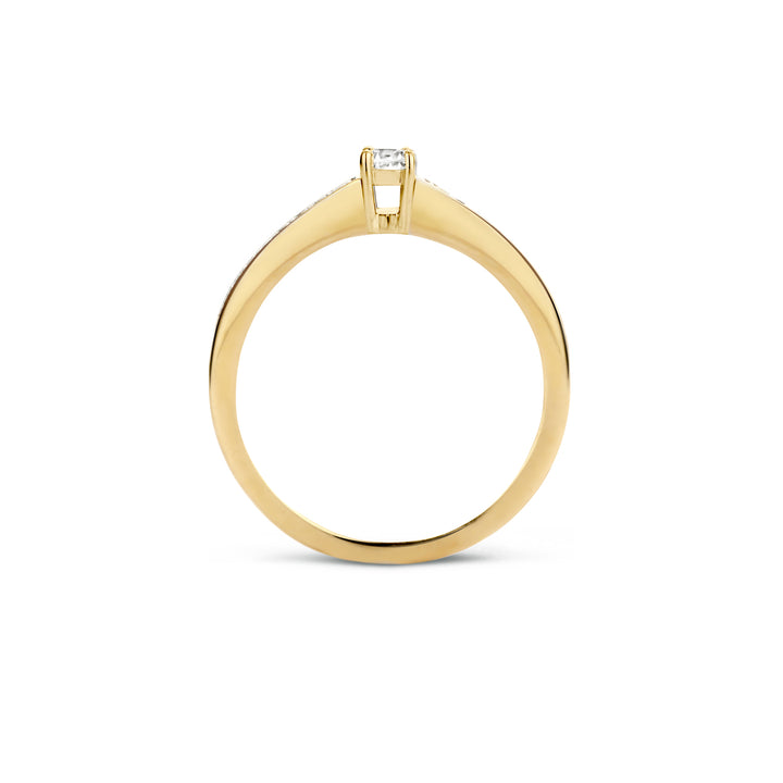 Blush Ring 1145BZI -  Geel en Wit Goud (14k) met Zirkonia