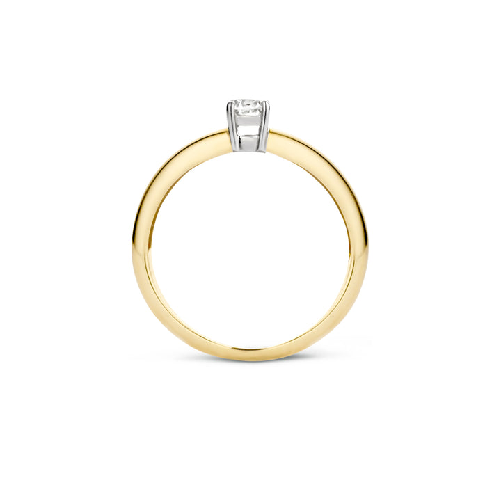 Blush Ring 1155BZI -  Geel en Wit Goud (14k) met Zirkonia