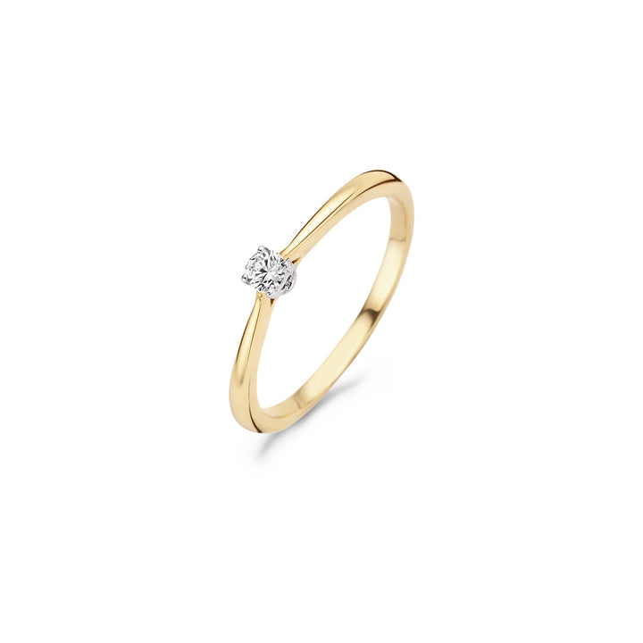 Blush Ring 1186BZI - Geel en Wit Goud  (14k) met Zirkonia