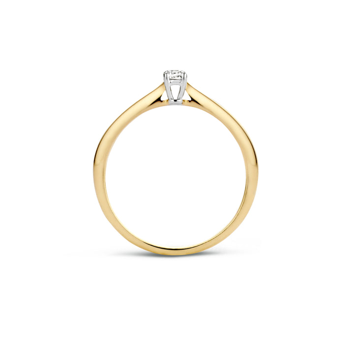 Blush Ring 1186BZI - Geel en Wit Goud  (14k) met Zirkonia