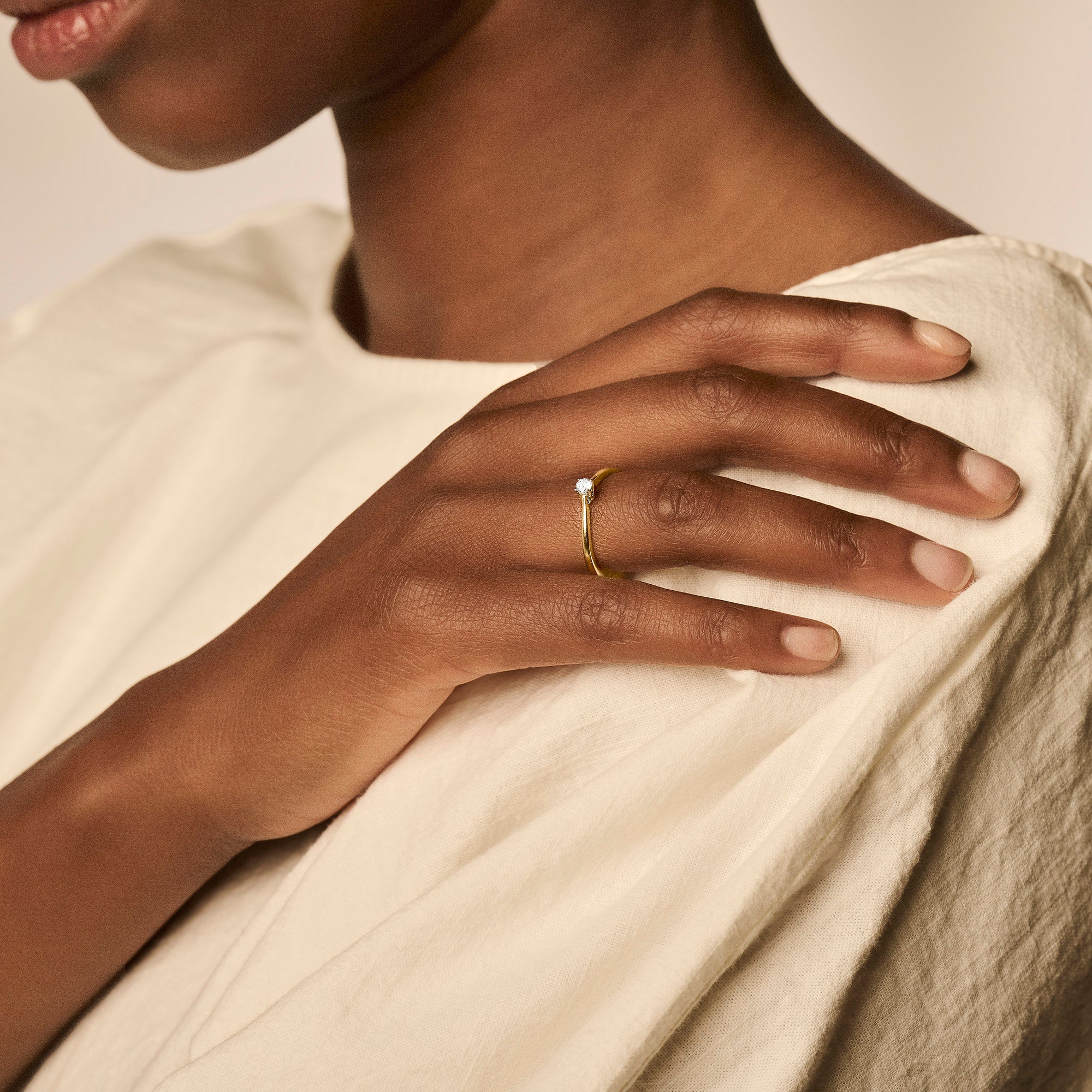 Blush Ring 1186BZI - Geel en Wit Goud  (14k) met Zirkonia