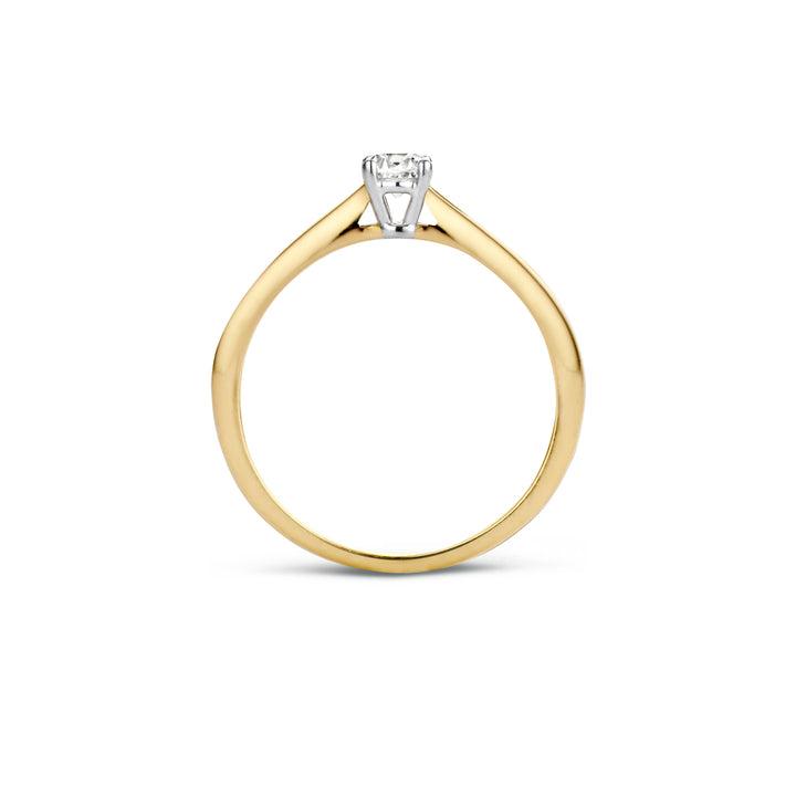 Blush Ring 1187BZI - Geel en Wit Goud  (14k) met Zirkonia