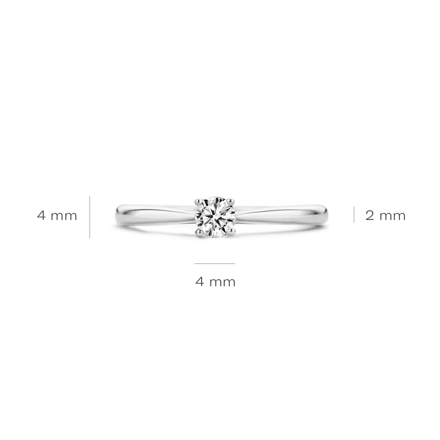 Blush Ring 1187WZI - Wit Goud (14k) met Zirkonia