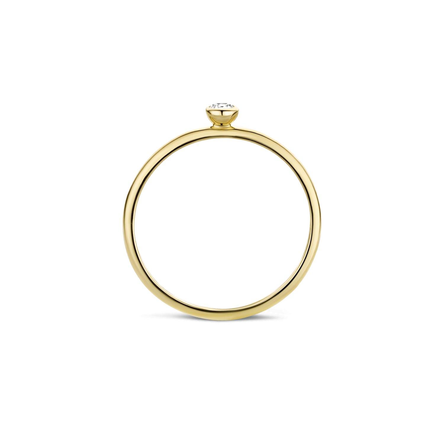 Blush Ring 1198YZI - Geel Goud (14k ) met Zirkonia