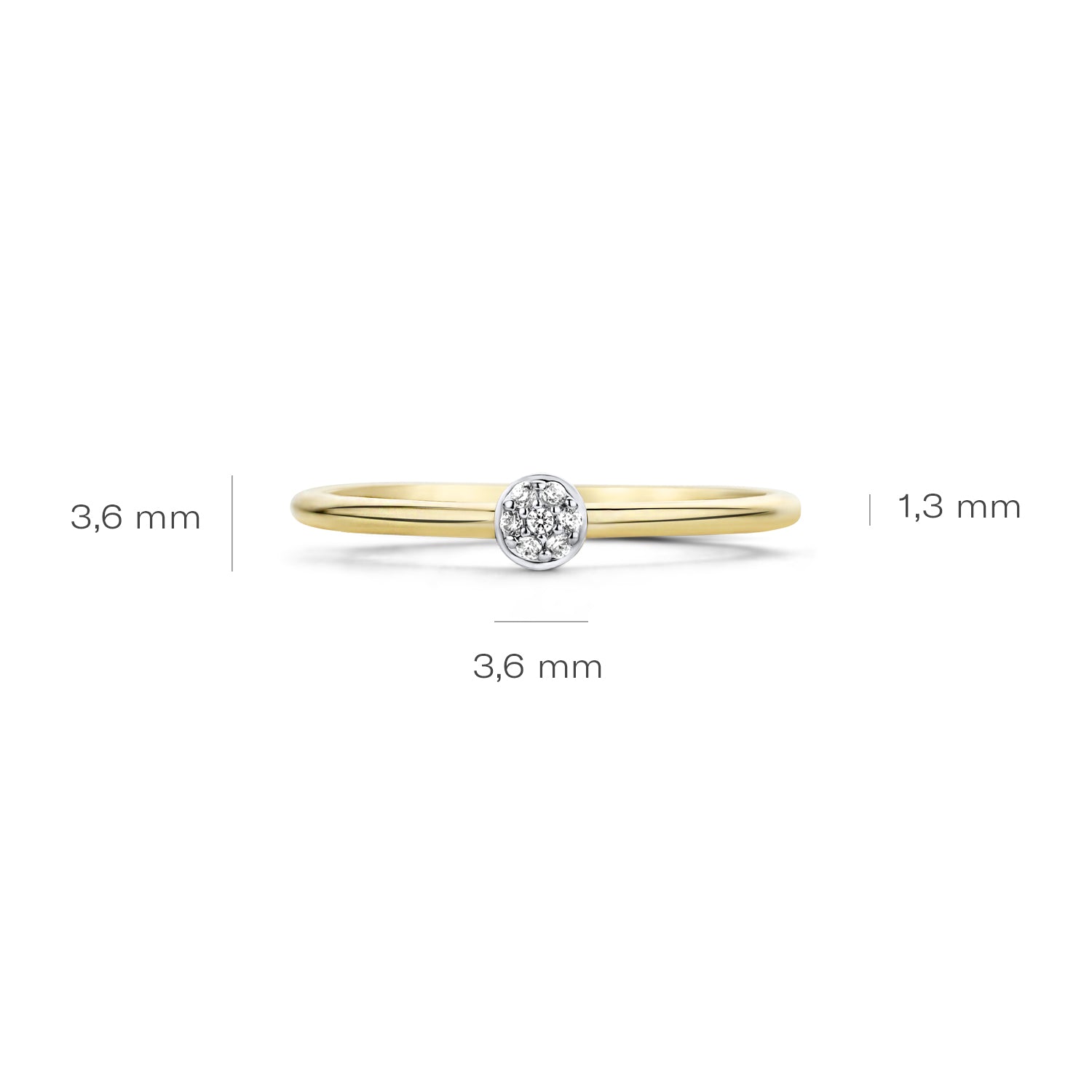 Blush Ring 1199YZI - Geel Goud (14k) met Zirkonia