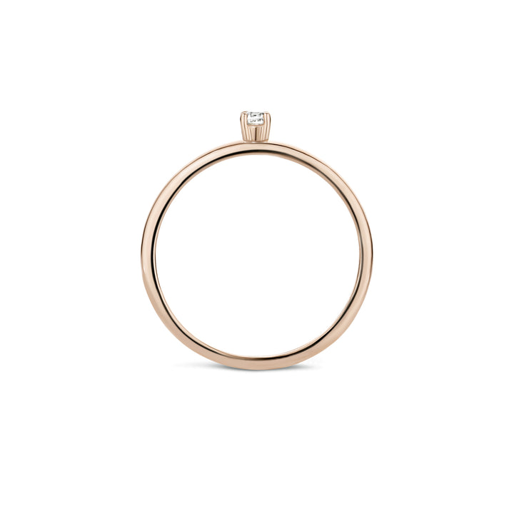 Blush Ring 1200RZI - Rosé Goud (14k) met Zirkonia