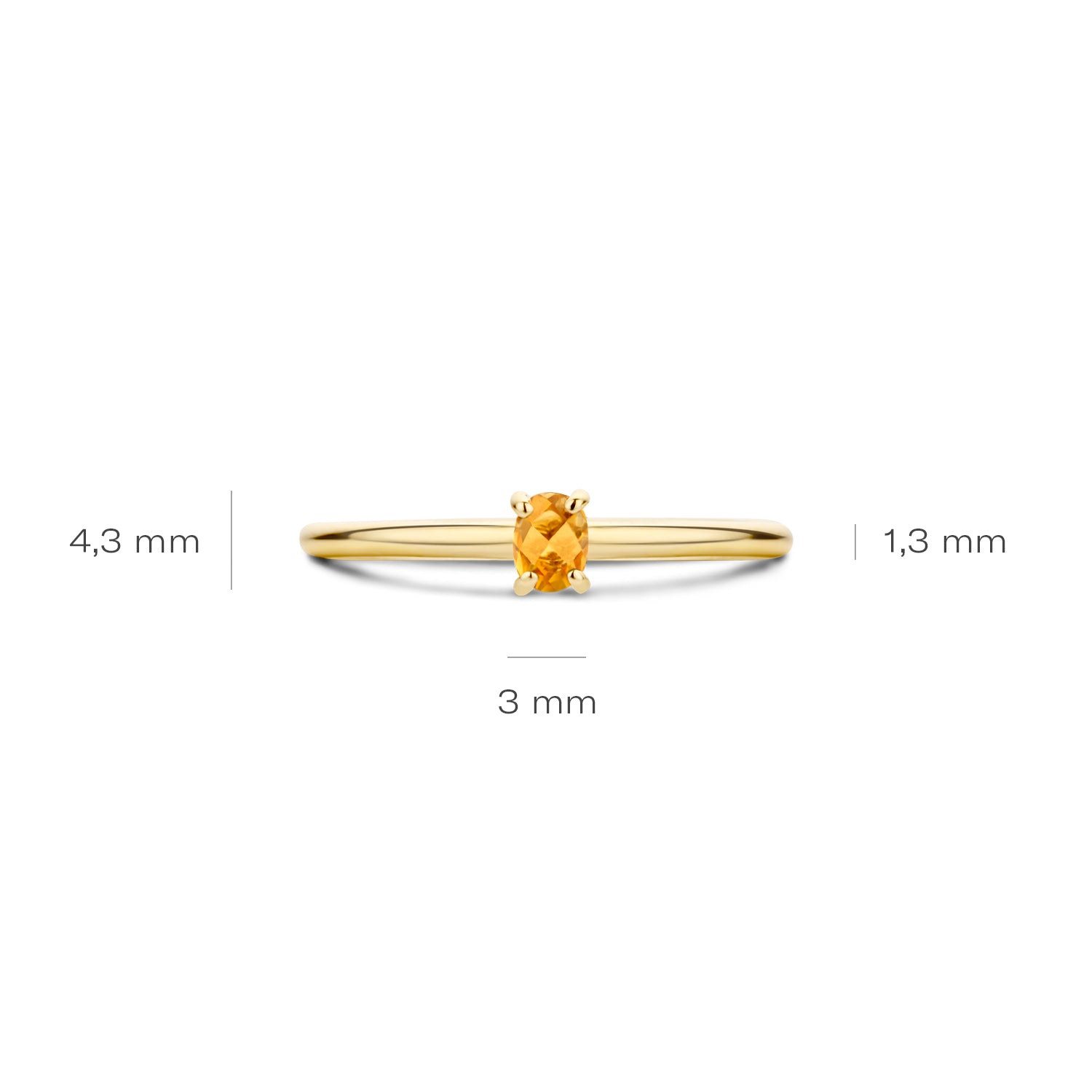 Blush Ring 1204YCI - Geel Goud met Citrine (14k)