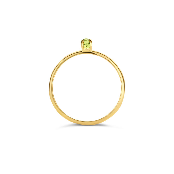 Blush Ring 1204YGP - Geel Goud met (14k) met Groene Peridot