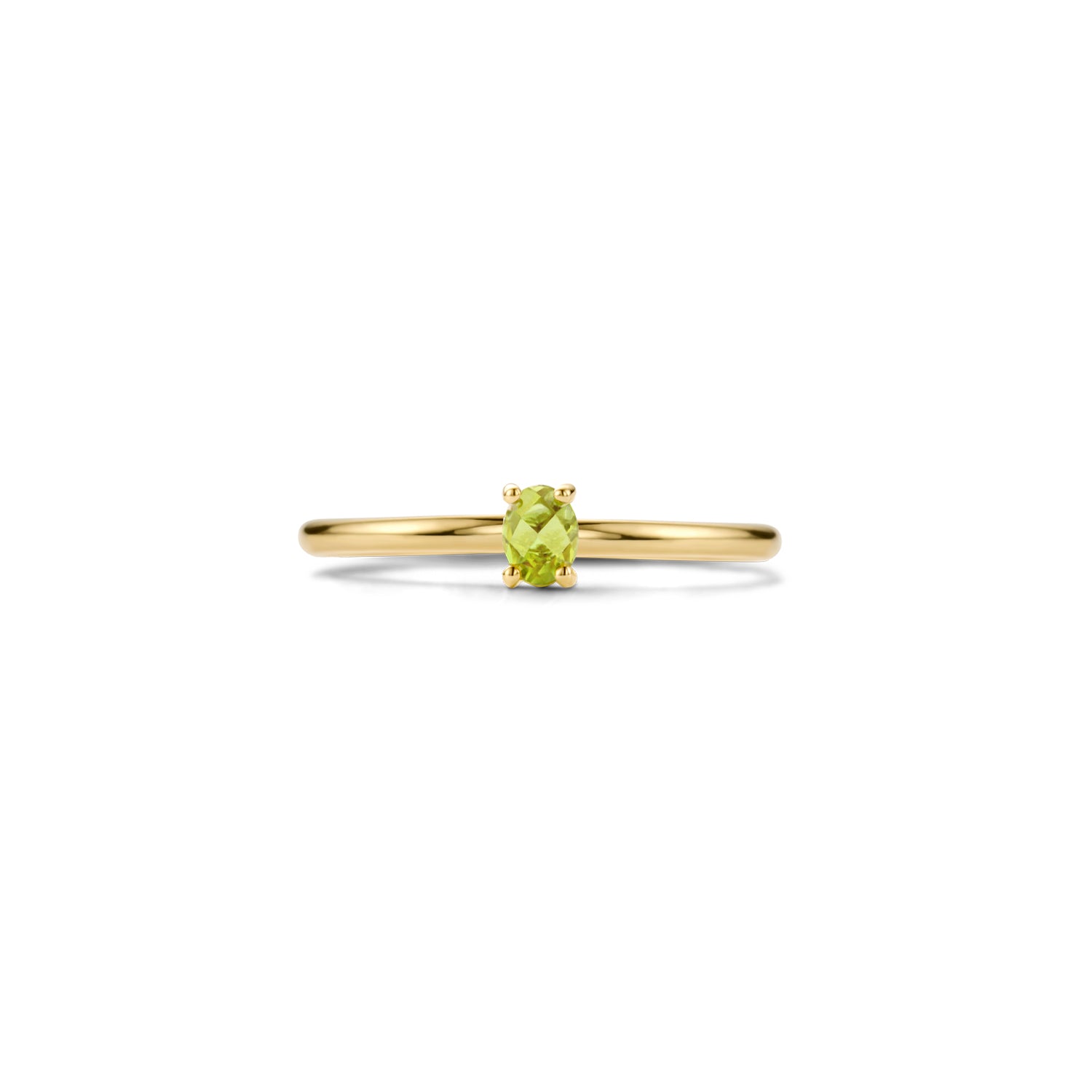 Blush Ring 1204YGP - Geel Goud met (14k) met Groene Peridot