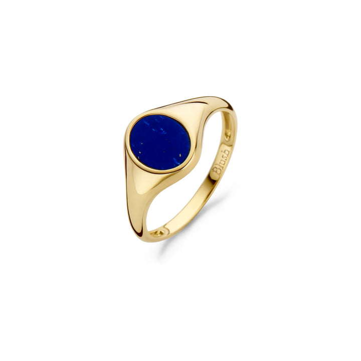 Blush Zegelring 1214YLA - Geel Goud met (14k) met Lapis