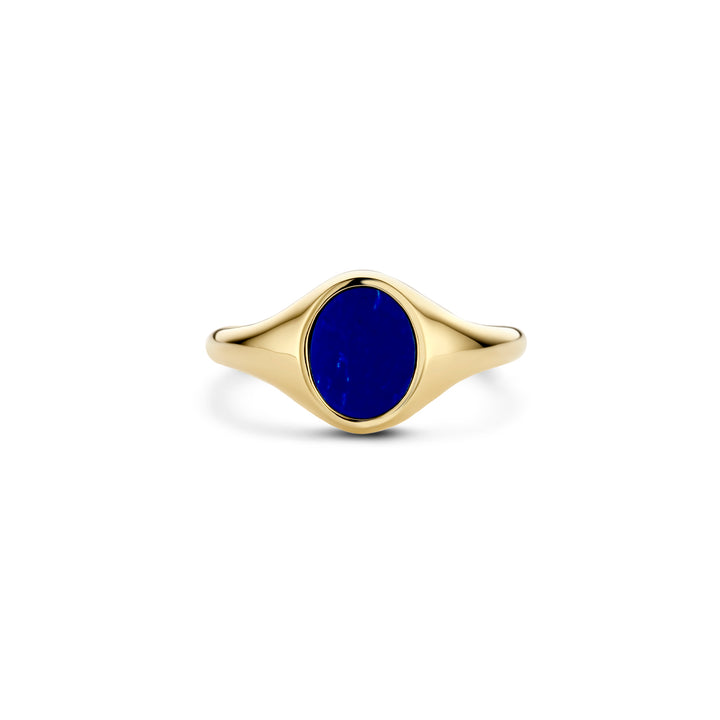 Blush Zegelring 1214YLA - Geel Goud met (14k) met Lapis