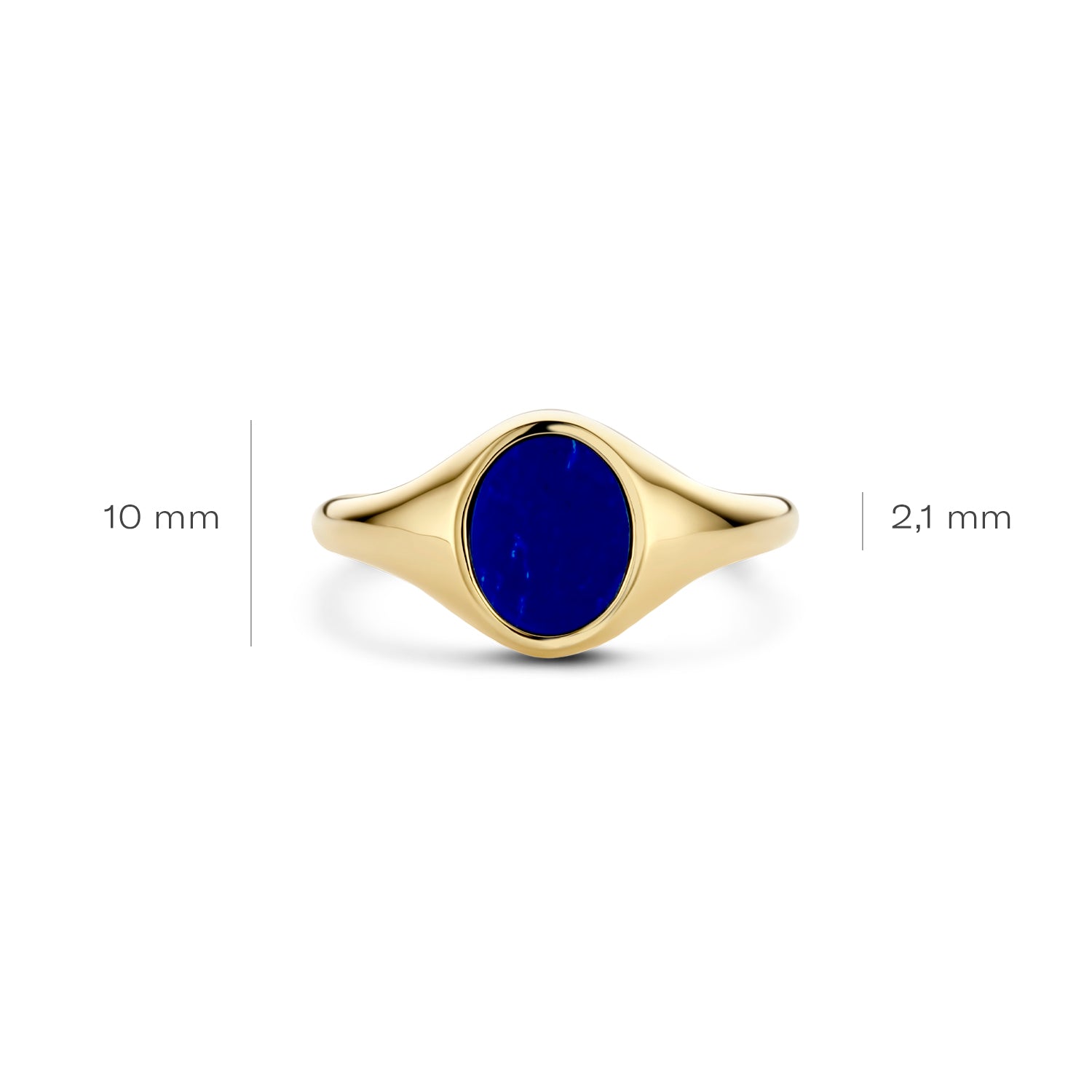 Blush Zegelring 1214YLA - Geel Goud met (14k) met Lapis