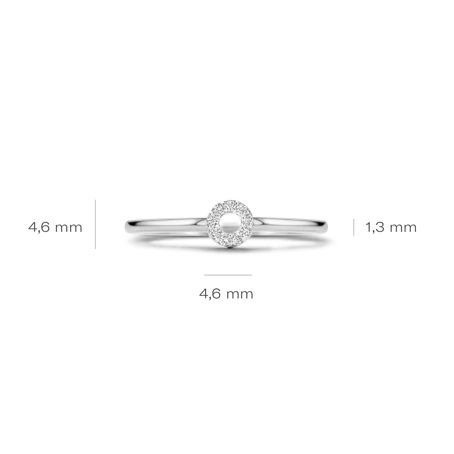 Blush Ring 1217WZI - Wit Goud met Zirkonia (14k)