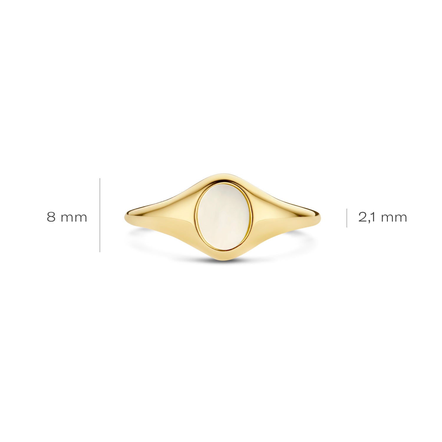 Blush Ring 1219YMP - Geel Goud met Mother of Pearl (14k)