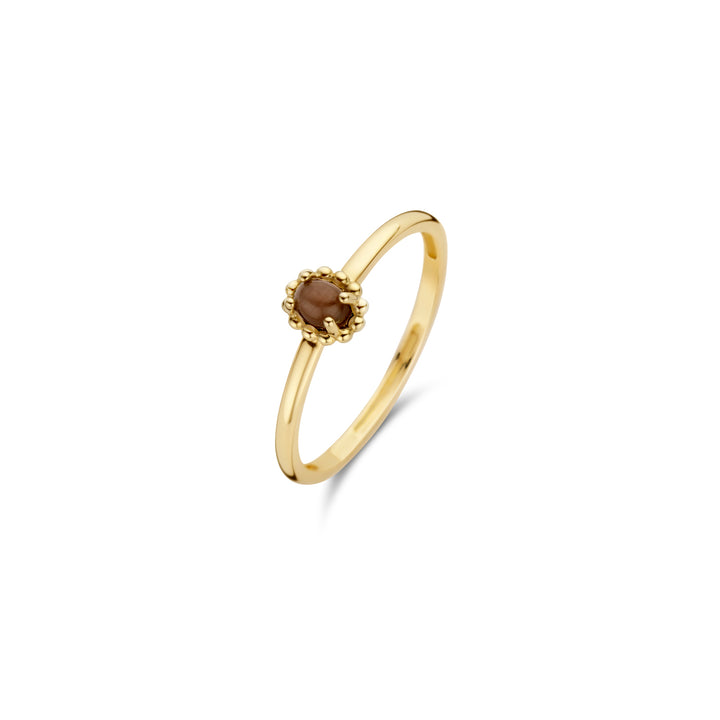 Blush Ring 1225YCB - Geel Goud met (14k) met Cat's eye Brown