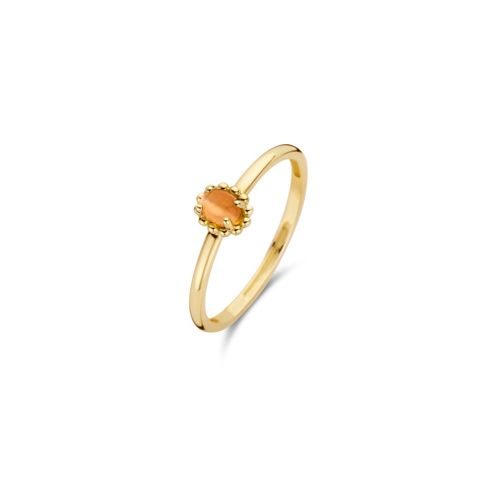 Blush Ring 1225YCO - Geel Goud met (14k) met Cat's eye Orange