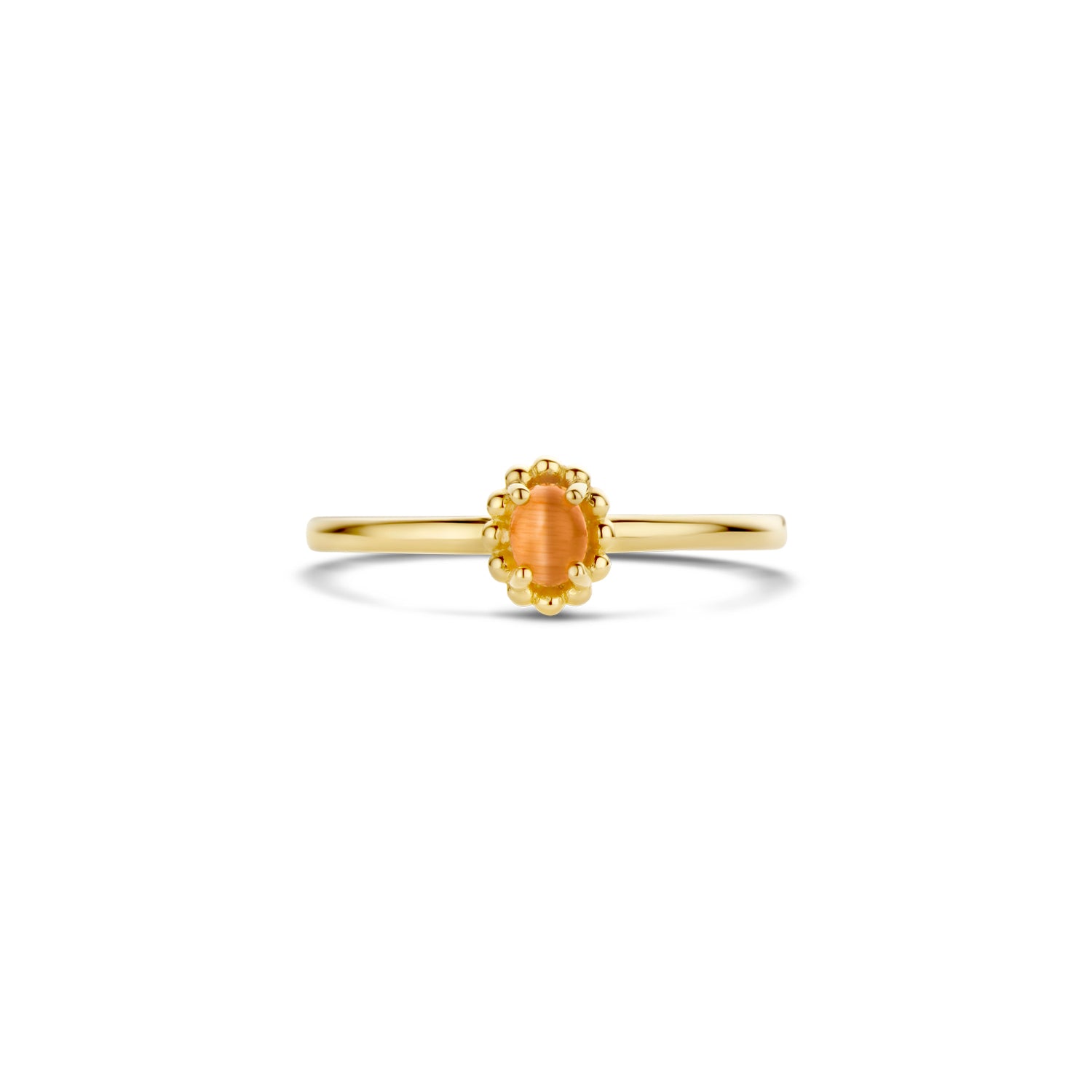 Blush Ring 1225YCO - Geel Goud met (14k) met Cat's eye Orange