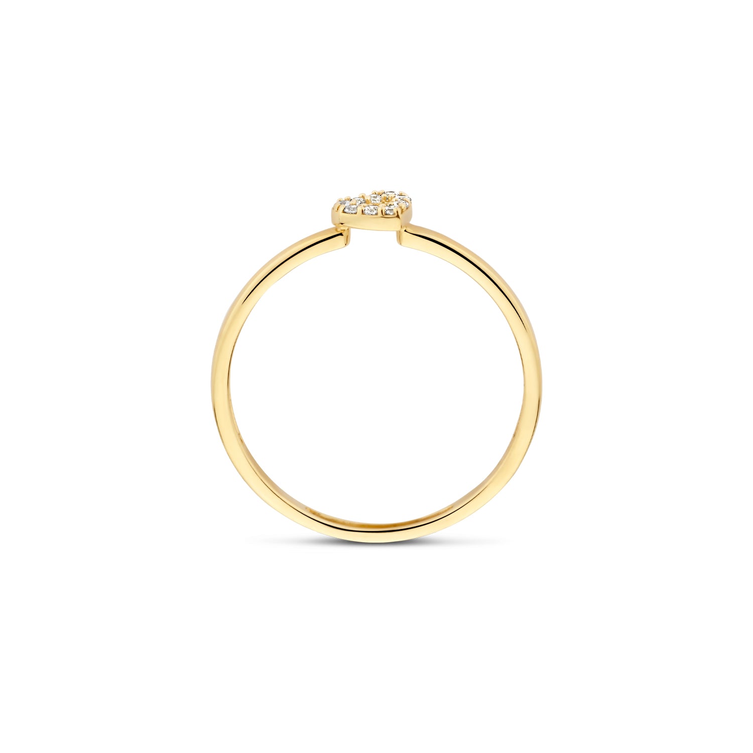 Blush Ring 1231YZI - Geel Goud met Zirkonia (14k)