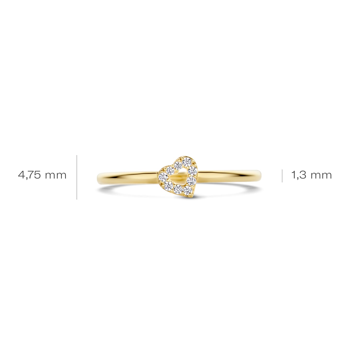 Blush Ring 1231YZI - Geel Goud met Zirkonia (14k)