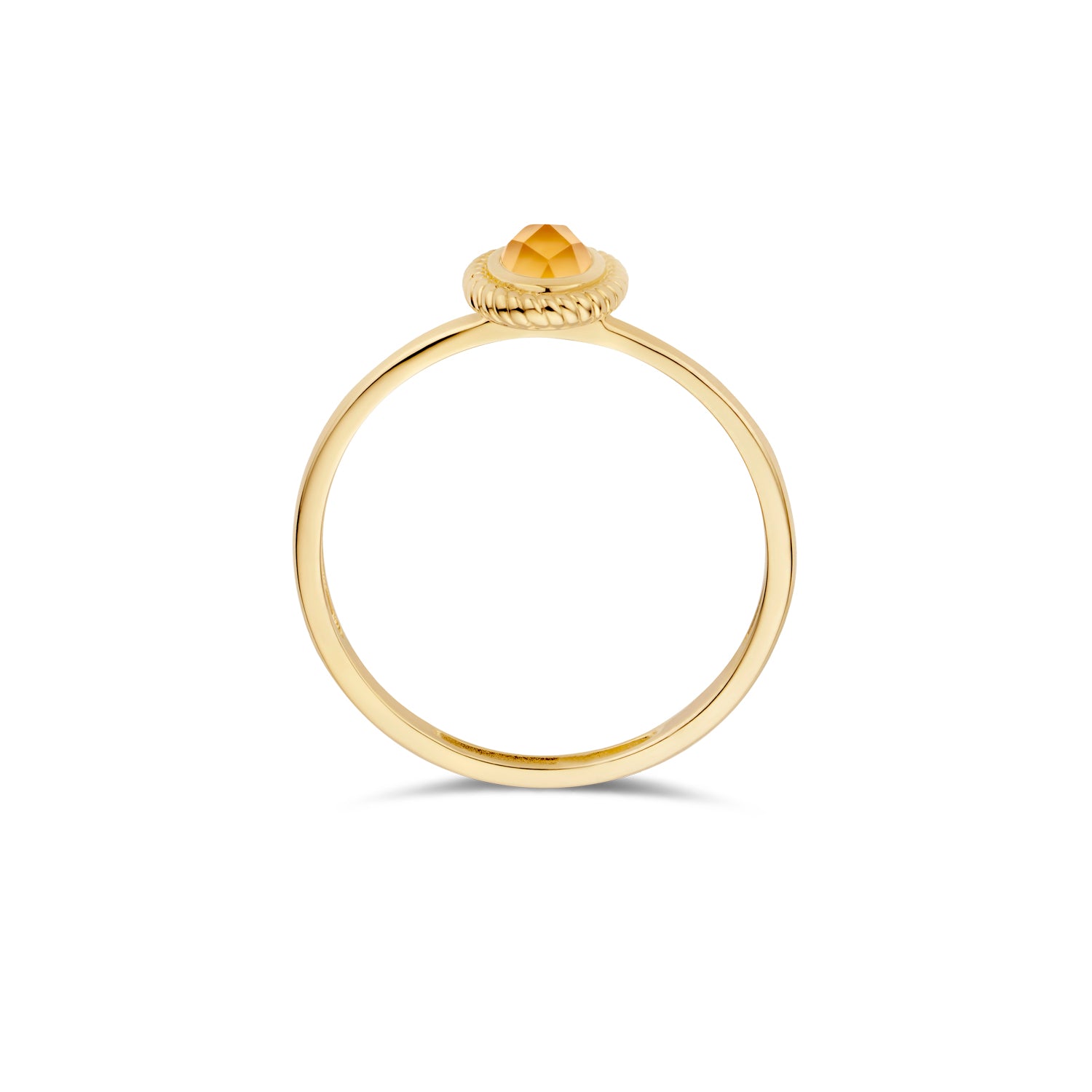 Blush Ring 1239YMC - Geel Goud met Doublette van Citrine met Mother of Pearl (14k)