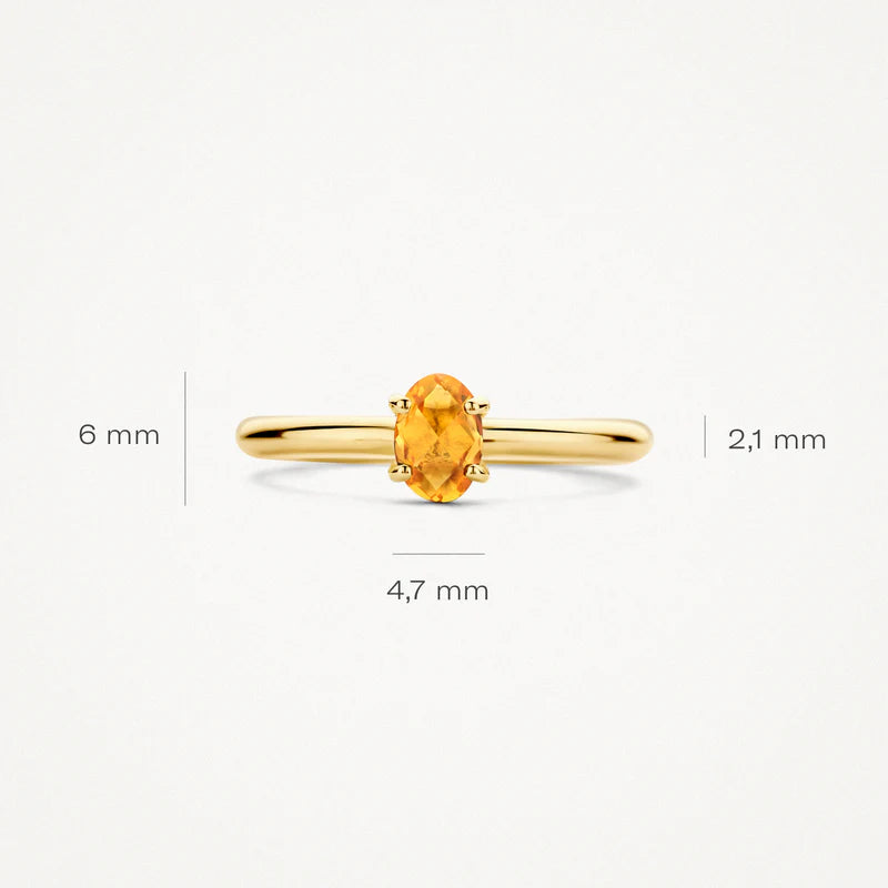Blush Ring 1242YCI  -  Geel Goud (14k) met Citrien