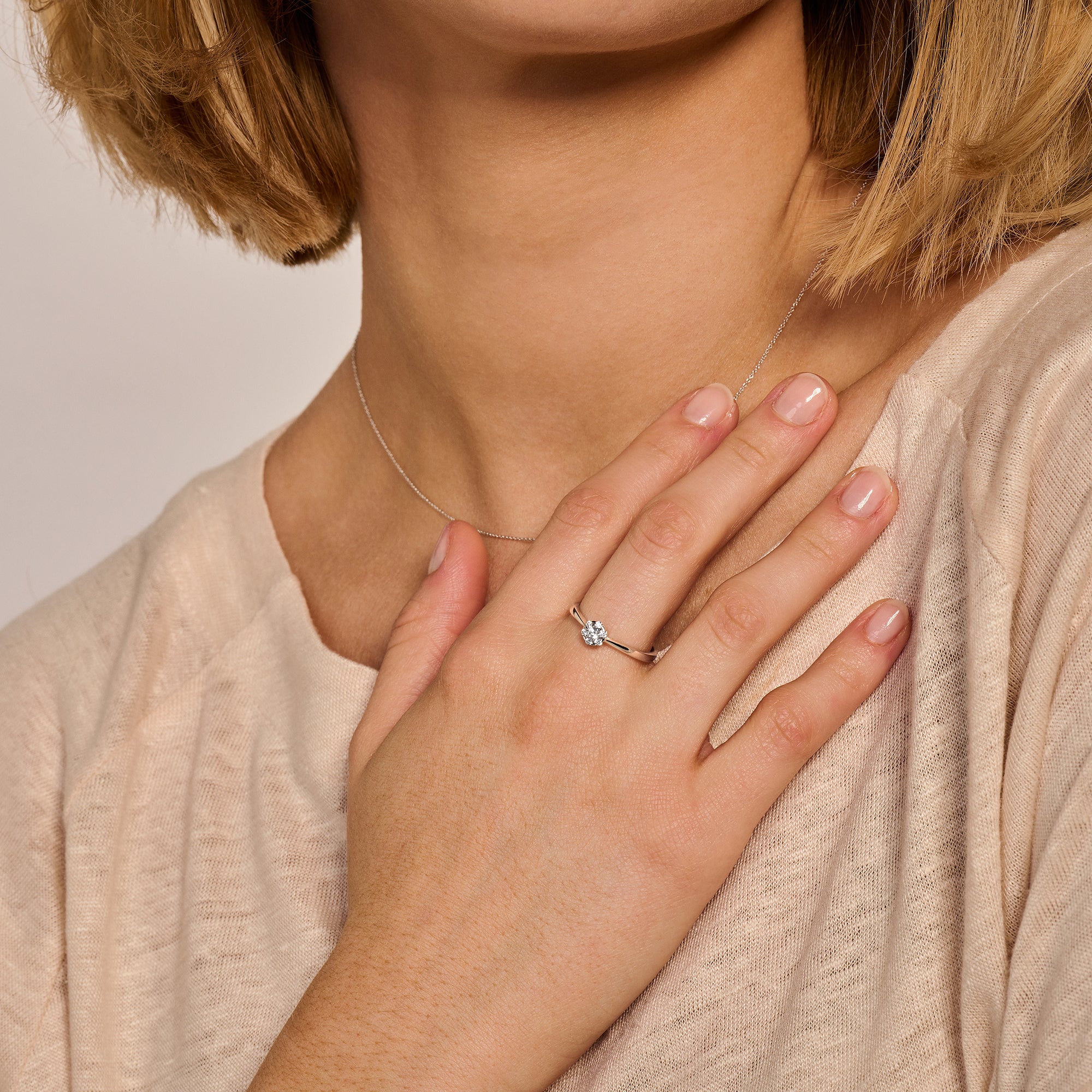 Blush Ring 1248WZI -  Wit Goud (14k) met Zirkonia